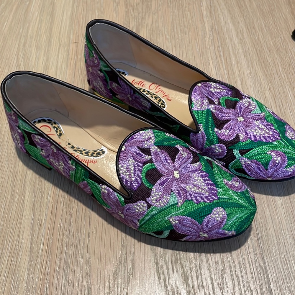 Charlotte Olympia purple flats